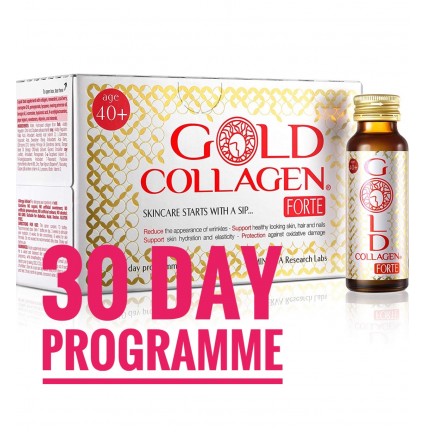 Gold Collagen® FORTE, üle 40 aastastele,  30-päevane kuur, komplekt  (3 karpi x 10 pudelit)